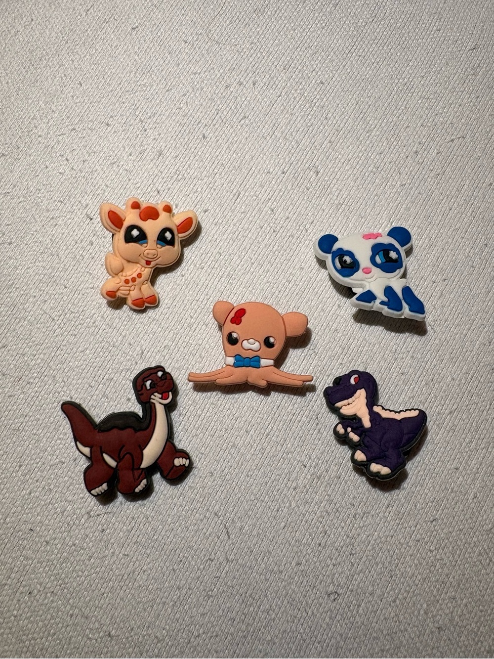 CROCS Assorted Animal Shoe Charms - Peach, Blue, Brown, Purple, White